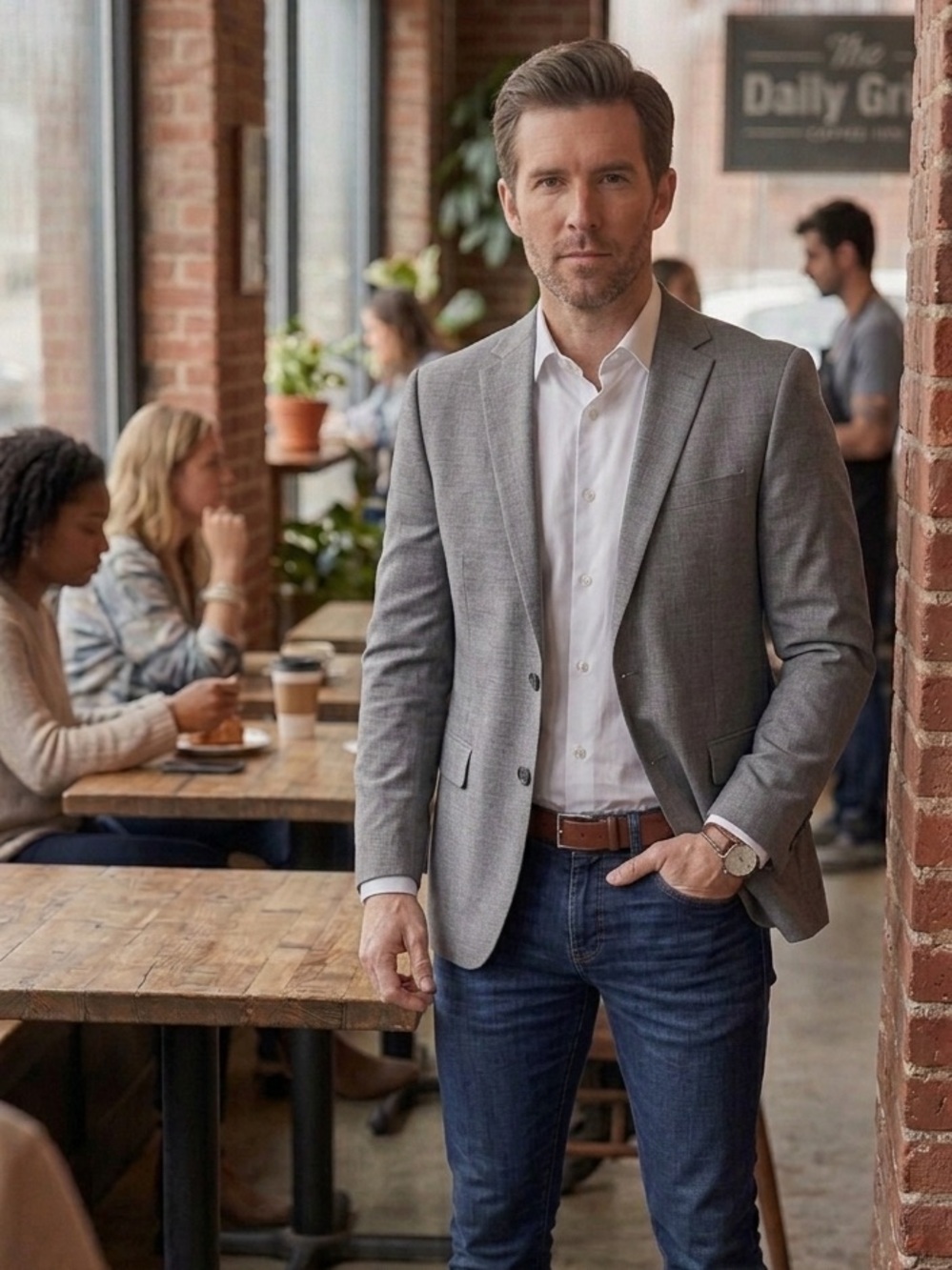 Tozzi grey blazer 38R